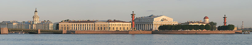 Панорама Стрелки Васильевского острова